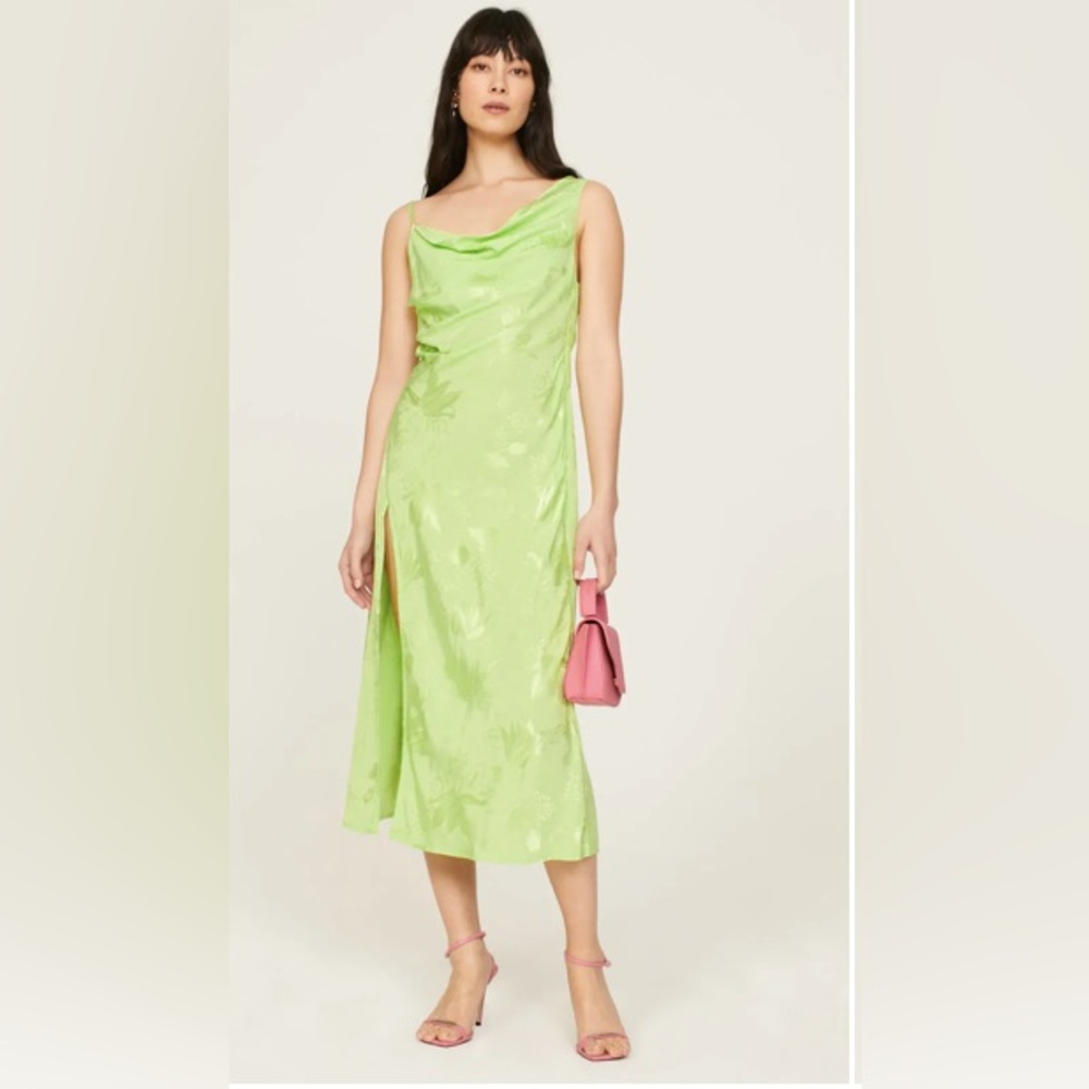 NWT For Love and Lemons Ilana Midi Green Sz Sm - SOLD OUT ONLINE